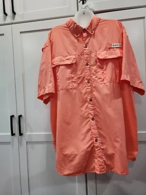 Magellan Shirt Mens XL Short Sleeve Fishing Gear Angler Fit MagWick neon Orange - Image 1 of 4