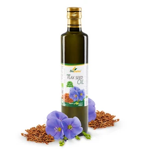 Aceite de semilla de lino orgánico prensado en frío certificado 500 ml Biopurus - Imagen 1 de 2