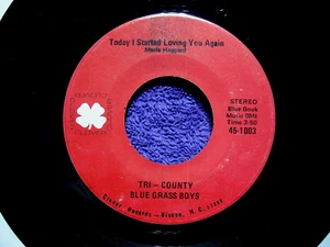 RARE North Carolina Bluegrass 45 TRI COUNTY BLUE GRASS BOYS on CLOVER Label VG+ - Picture 1 of 2