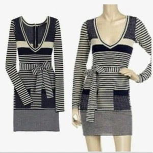 Marc by Marc Jacobs~Jodie~Navy~Blue~Gold~Sweater~Dress~Size Medium/ Large! - Picture 1 of 8