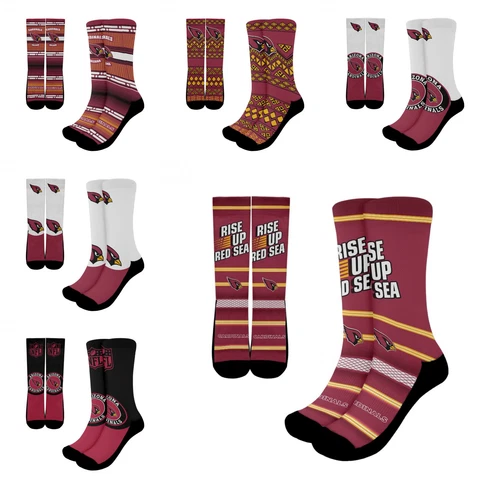 Arizona Cardinals Unisex Crew Socks Sports Socks Above Ankle One Pair Fans Gift Cover