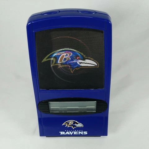 Baltimore Ravens Battery Operated Digial Alarm Clock Hologram Linticular Cover