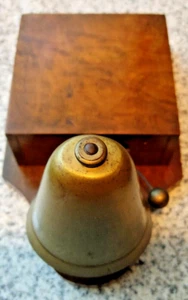 Vintage Türklingel Wurzelholz Holzgehäuse um 1920 mit Messingglocke für Trafo - Bild 1 von 14
