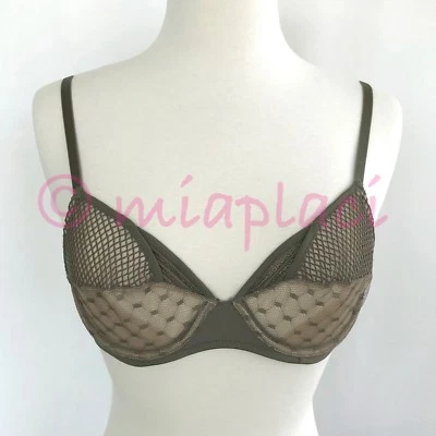 NWT Studio La Perla Obsession Of Love Underwire Bra #905570 Green 32B - Image 1 of 4