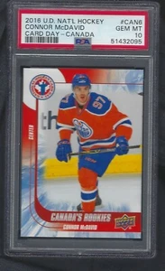 CONNOR MCDAVID ROOKIE CARD  #6 PSA GEM MINT 10 OILERS UPPER DECK LOW POP - Picture 1 of 1