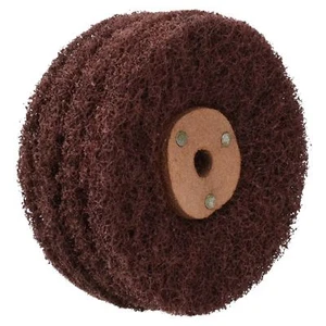 Removedor de pintura de óxido Scotchbrite mediano pulido pulido fregona 4" x 4 filas - Imagen 1 de 3