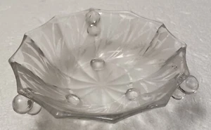 Vintage Fenton Crystal Etched San Toy Bonbon - Picture 1 of 5