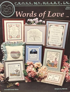 Cross my heart Inc Words Of Love Cross Stitch Designs By Melinda, Paperback, 199 - Picture 1 of 3