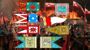 Custom Medium Polnisch Polen Husaren Kosaken Regiment Krieg Schlacht Royal Banner Flagge - Bild 1 von 5