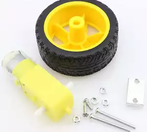 Micro DC Geared Motor Kit Wheel Rueda Soporte - Imagen 1 de 1