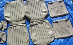 86-95 Mercedes W124 OEM PARCHMENT MB-TEX Front Right & Left 8 pieces Seat Covers - Picture 1 of 23