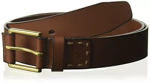Timberland Men's 40MM Wide Pull Up Full Grain Leather Jean Belt Brown 38 US - Picture 1 of 4