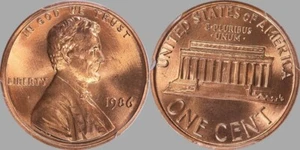 1986 LINCOLN MEMORIAL CENT PENNY PCGS MS67RD DETAILED COIN - Picture 1 of 4