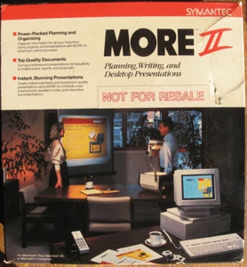 Symantec MORE II inglés para Apple Macintosh Classic Plus SE copia nfr - Imagen 1 de 6