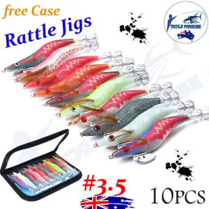 3.5 Egi Squid Jigs Jags Fishing Lures Yo Yama Jap Jig Glow Tail Zuri Shita Case - Picture 1 of 1
