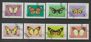 Estampillas completas de Vietnam 1976 conjuntos de mariposas colección Scott # 798 - 805 MNH - Imagen 1 de 1