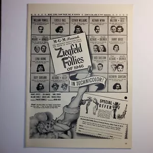 Follie MGM Ziegfeld 1946 vintage - pubblicità rivista d'epoca - incorniciabile - Foto 1 di 2