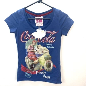 Atelier Fix design Vintage Embroidered Coca Cola Top Size XSmall - Picture 1 of 8