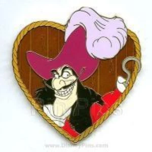 Disney Pin 44871 WDW Villains Heart Peter Pan Villain Captain Hook Surprise LE - Picture 1 of 1