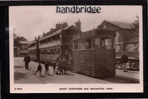 Stony Stratford and Wolverton Tram - real photographic postcard - Imagen 1 de 2