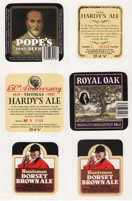 Eldridge Pope Brewery, Dorchester - 14 x older beer labels + some backs see scan - Image 1 of 3