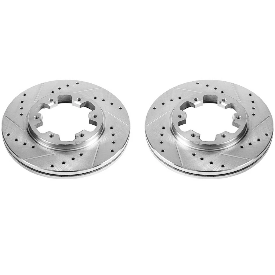 Juego de discos de freno Powerstop JBR360XPR de 2 ruedas delanteras 4x4 para camioneta carrocería dura Nissan Foto 1 de 1