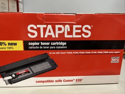 Staples Canon E20 Copier Toner Cartridge PC300 to PC500 Item 563417 NEW BOX 2002 - Image 1 of 4