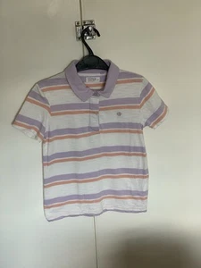 Fat Face Girls Striped T-shirt / Polo Shirt, Age 8-9 Years - Picture 1 of 6