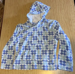 Mini Boden Terry Toweling Hoodie Swim Coverup Blue Dots 11-12 years - Picture 1 of 3