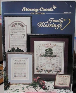 Stoney Creek Collection #239 FAMILY BLESSINGS Sampler Cross Stitch Pattern Book - Picture 1 of 3