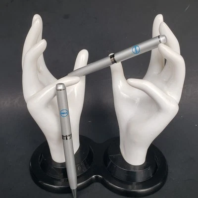 Lote de 2 bolígrafos retráctiles de aluminio plateado para computadora Dell promoción nuevos  Foto 1 de 3