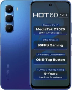 Infinix Hot 60 5G+ (blau 128 GB 6 GB RAM) Dimensity 7020 Prozessor Global... - Bild 1 von 15