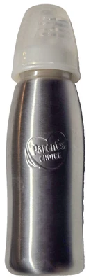 Parents Choice Baby Bottle Stainless Steel Single Wall 9 Oz 260 mL NWOT - Image 1 of 4