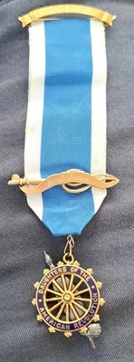 Vtg Daughters of the American Revolution Ribbon Bars Medal Signed Jacob Patton - Image 1 of 4