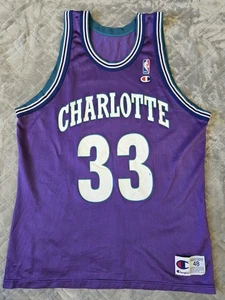 Vintage 90s Charlotte Hornets Alonzo Mourning #33 Champion Jersey - Size 48 - Bild 1 von 6