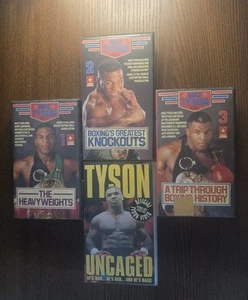 Mike Tyson: 1/2/3 & Tyson Uncaged (PAL) **VHS BUNDLE** - Foto 1 di 3
