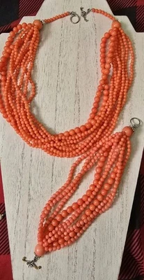 $800 Conjunto Gemas En Vogue Michael Valitutti Plata Esterlina Coral Collar Pulsera Foto 1 de 4