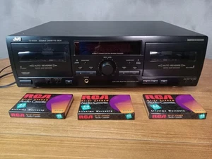 JVC Double Dual Cassette Deck Stereo TD-W254 Recorder DDRP Works - Picture 1 of 10
