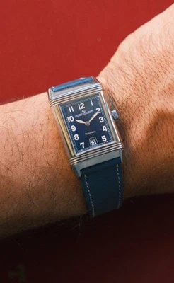 Reloj para hombre Jaeger-LeCoultre Jumbo Reverso azul años 90 - 270,8,12 Foto 1 de 4