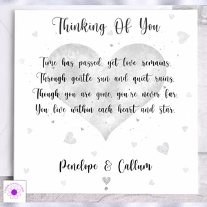 Personalised Sympathy Card, Thinking of You Card, Personalised Bereavement Card - Picture 1 of 14