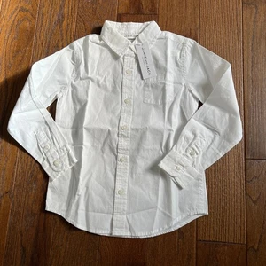 Janie and Jack Long Sleeve Oxford Button-Up Shirt Size Small 100%  - Picture 1 of 4