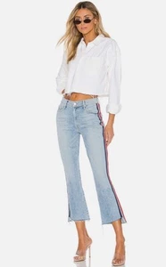 Mother Denim Insider Crop Step Fray, Thanks Again Racer Size 25  $248 EUC - Picture 1 of 11
