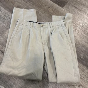 Mens Croft & Barrow Slacks Dress Pants Classic Fit 30x32 Khaki - Picture 1 of 6