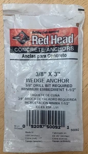 RED HEAD Concrete Anchor 3/8" x 3" - Lot of 7 - Bild 1 von 2