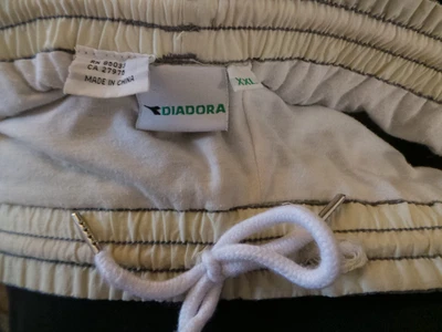 Calças de aquecimento de pista de tênis vintage Diadora, parte inferior de perna com zíper e bolsos muito bom estado+ - Imagem 1 de 4