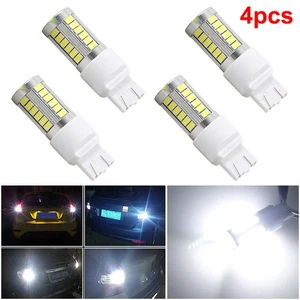 4Pcs T20 White Light 7443 5630 5730 33SMD LED Car Brake Tail DRL Stop Bulb Lamp - Picture 1 of 12