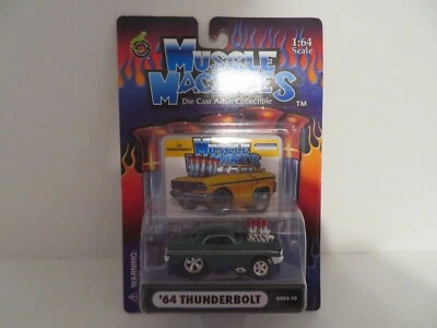 Muscle Machines Diecast 1964 Ford Thunderbolt Green 2002 MOC - Image 1 of 4