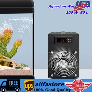 Aquarium Water Cooling Machine Inline Chiller Fish Shrimp Tank Cooler 60L USA - Picture 1 of 11