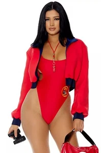 SEXY FORPLAY WATCH OUT BAE LIFEGUARD RED HALLOWEEN COSTUME SIZE S/M *JACKET ONLY - Picture 1 of 5