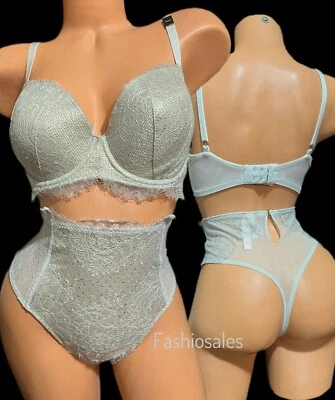 Victorias Secret Dream Angels Conjunto Forrado Dem Sujetador y Cintura Alta Tanga Panty Dorado  Foto 1 de 2